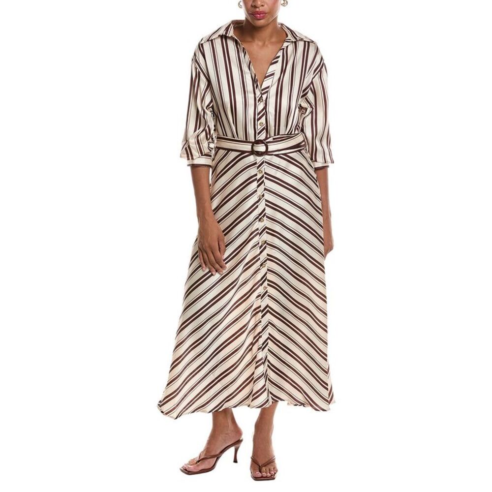 Estellina Womens Printed Midi Dress, Tan